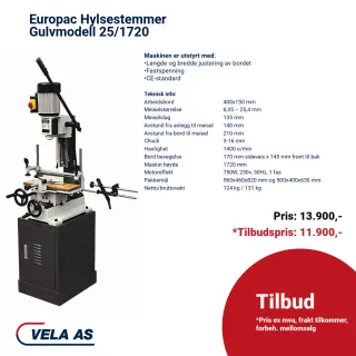 Europac Hylsestemmer Gulvmodell 25/1720