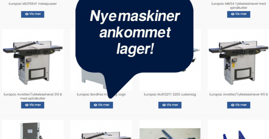 Nye maskiner på lager