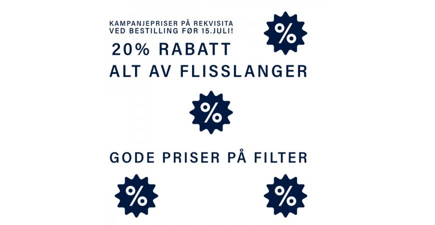 Kampanje på rekvisita og filter